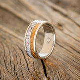 "DYAD" - TWO INLAY WEDDING BAND-Staghead Designs