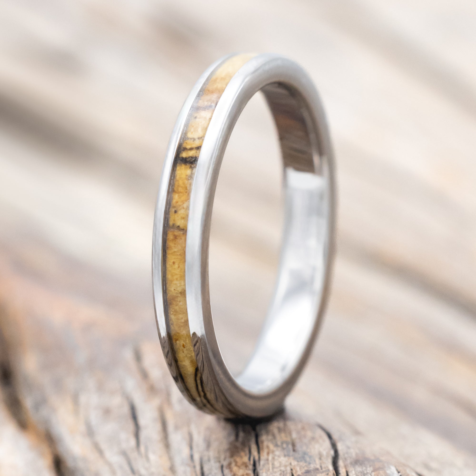 "ETERNA" - SPALTED MAPLE STACKING BAND-Staghead Designs