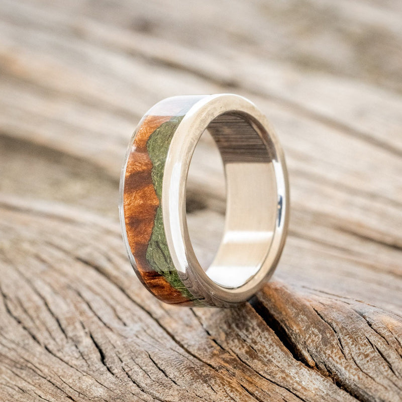 "EZRA" - REDWOOD & MOSS WEDDING RING