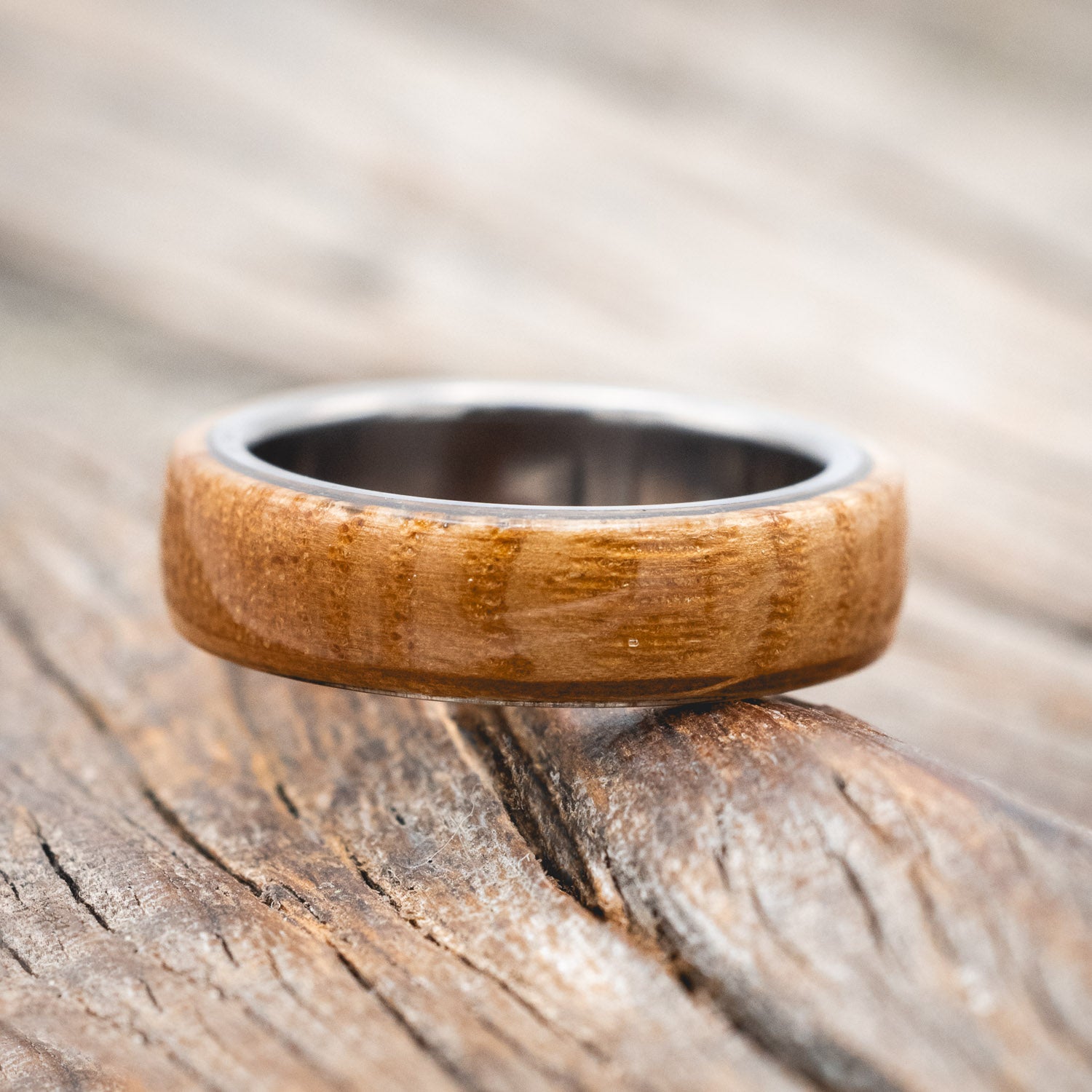 "HAVEN" - WHISKEY BARREL WEDDING BAND-Staghead Designs
