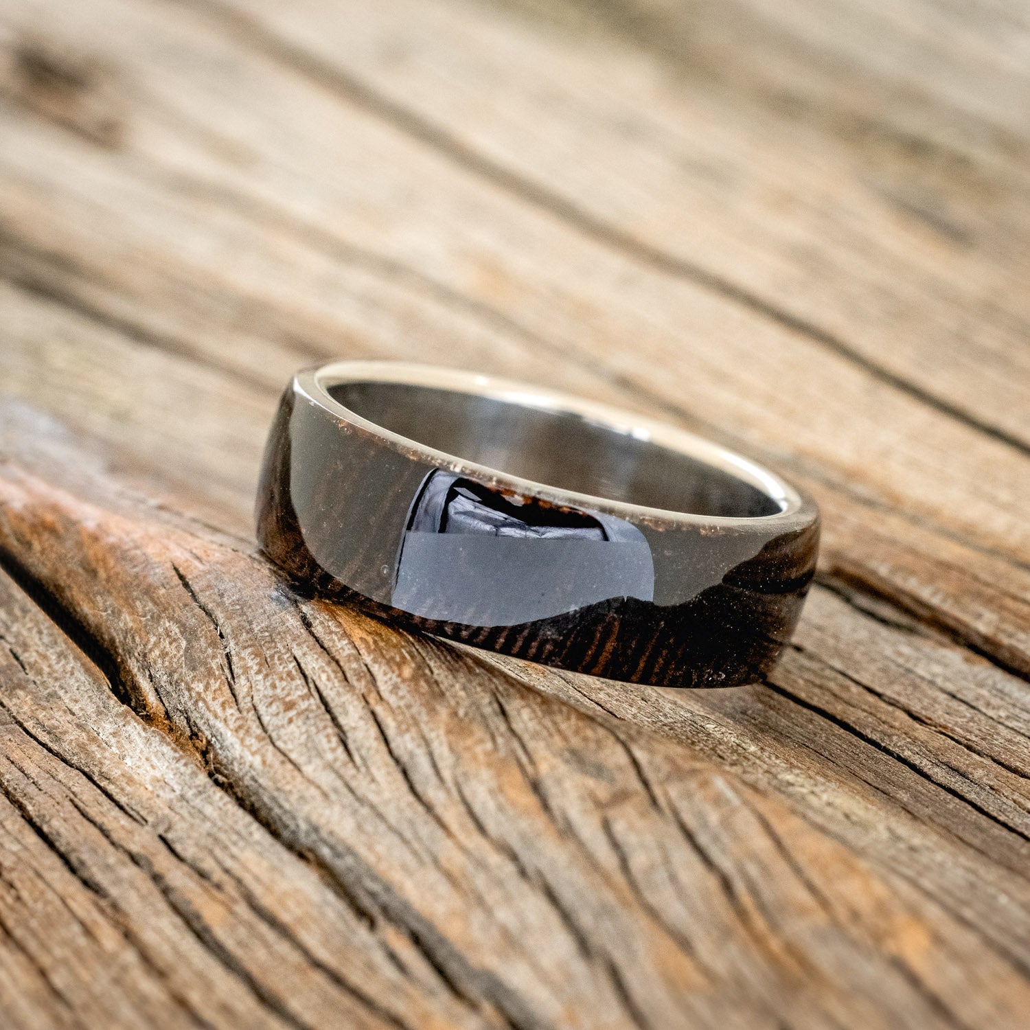 "HAVEN" - WENGE WOOD WEDDING BAND-2