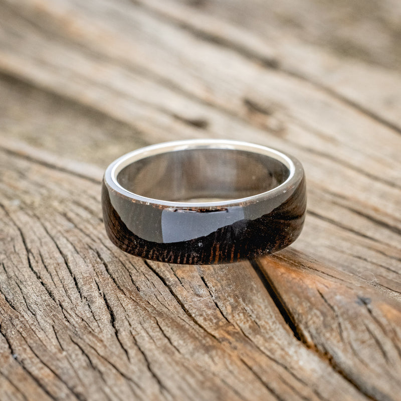 "HAVEN" - WENGE WOOD WEDDING BAND - READY TO SHIP-3