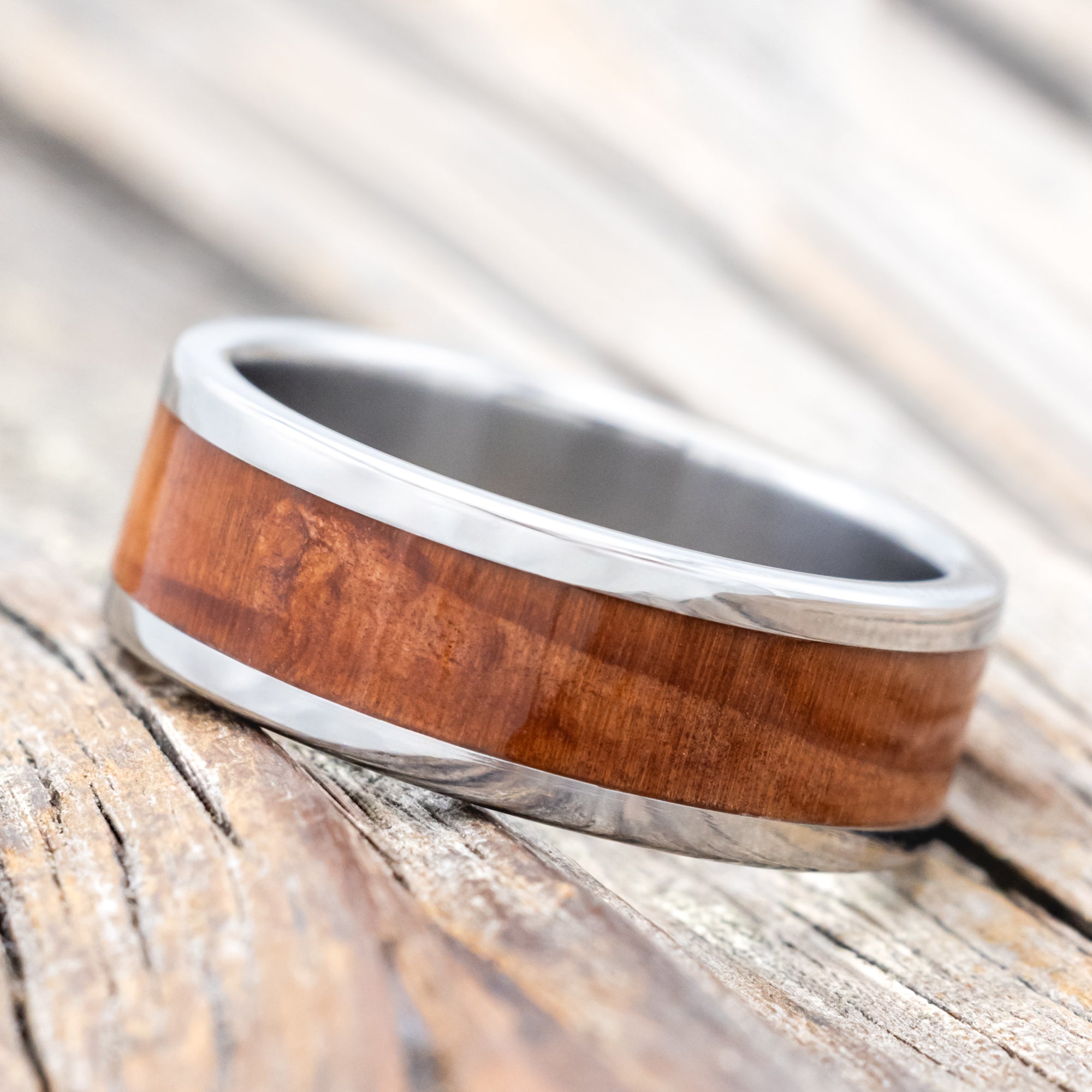 "KALDER" - REDWOOD WEDDING RING-Staghead Designs