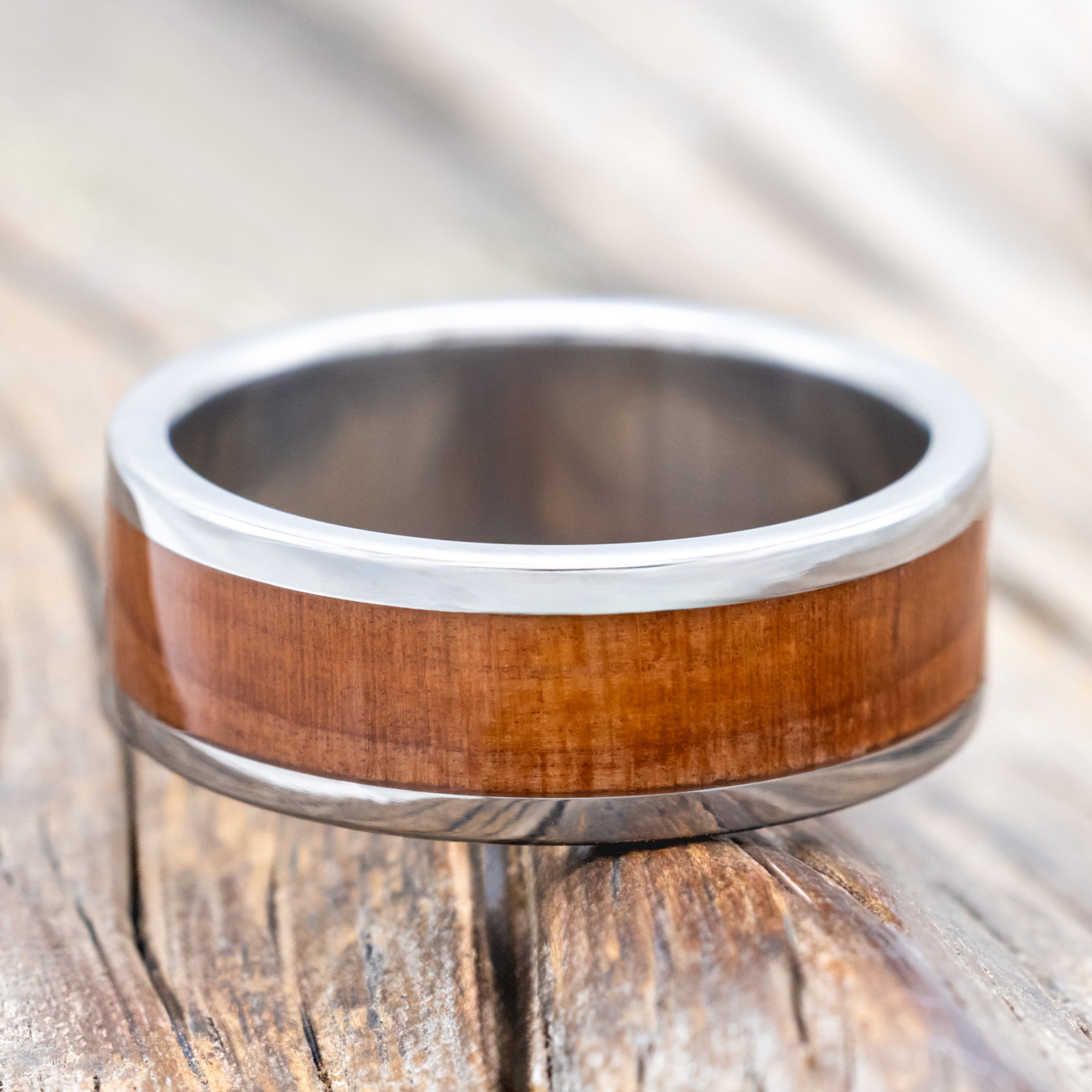 "KALDER" - REDWOOD WEDDING RING-Staghead Designs