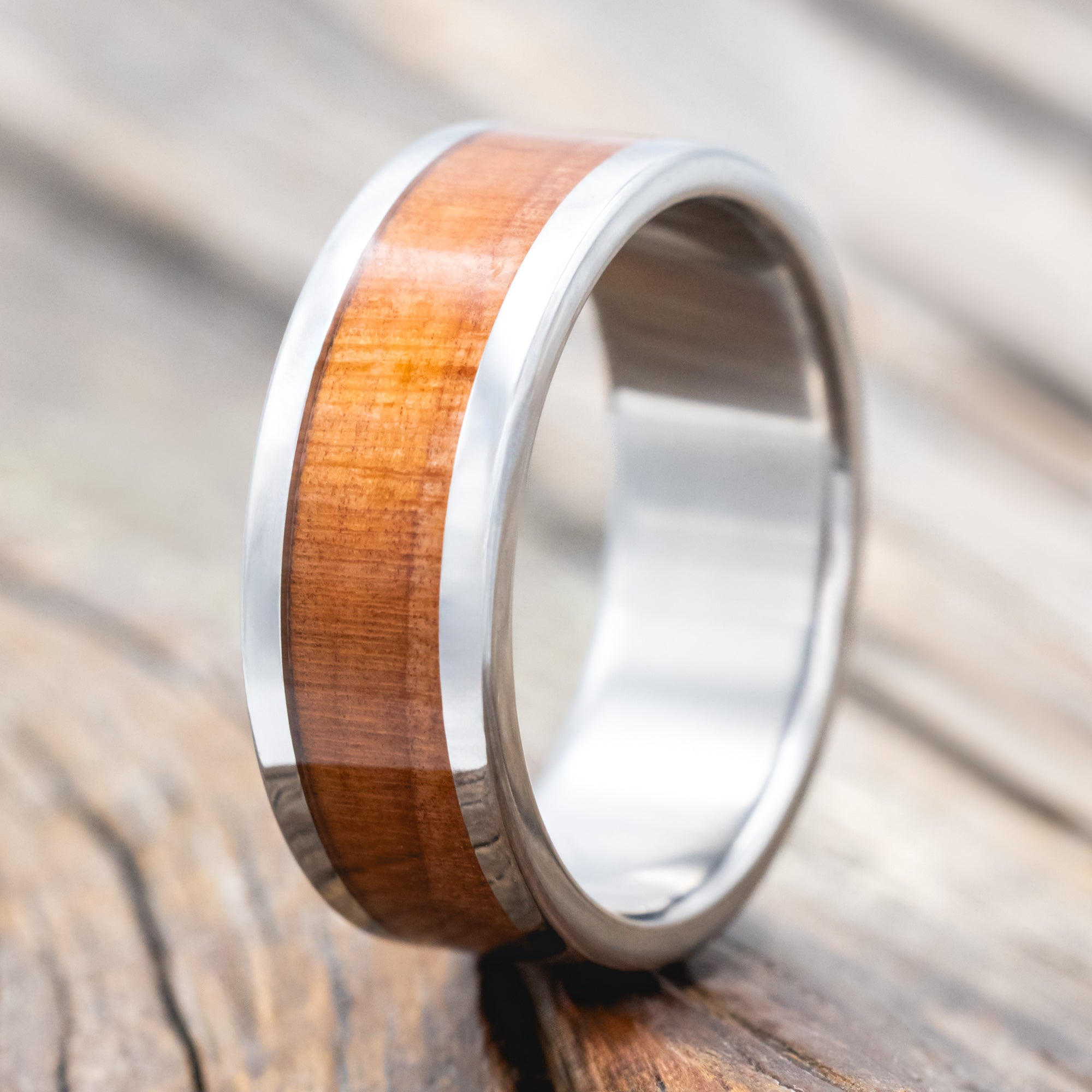 "KALDER" - REDWOOD WEDDING RING-Staghead Designs