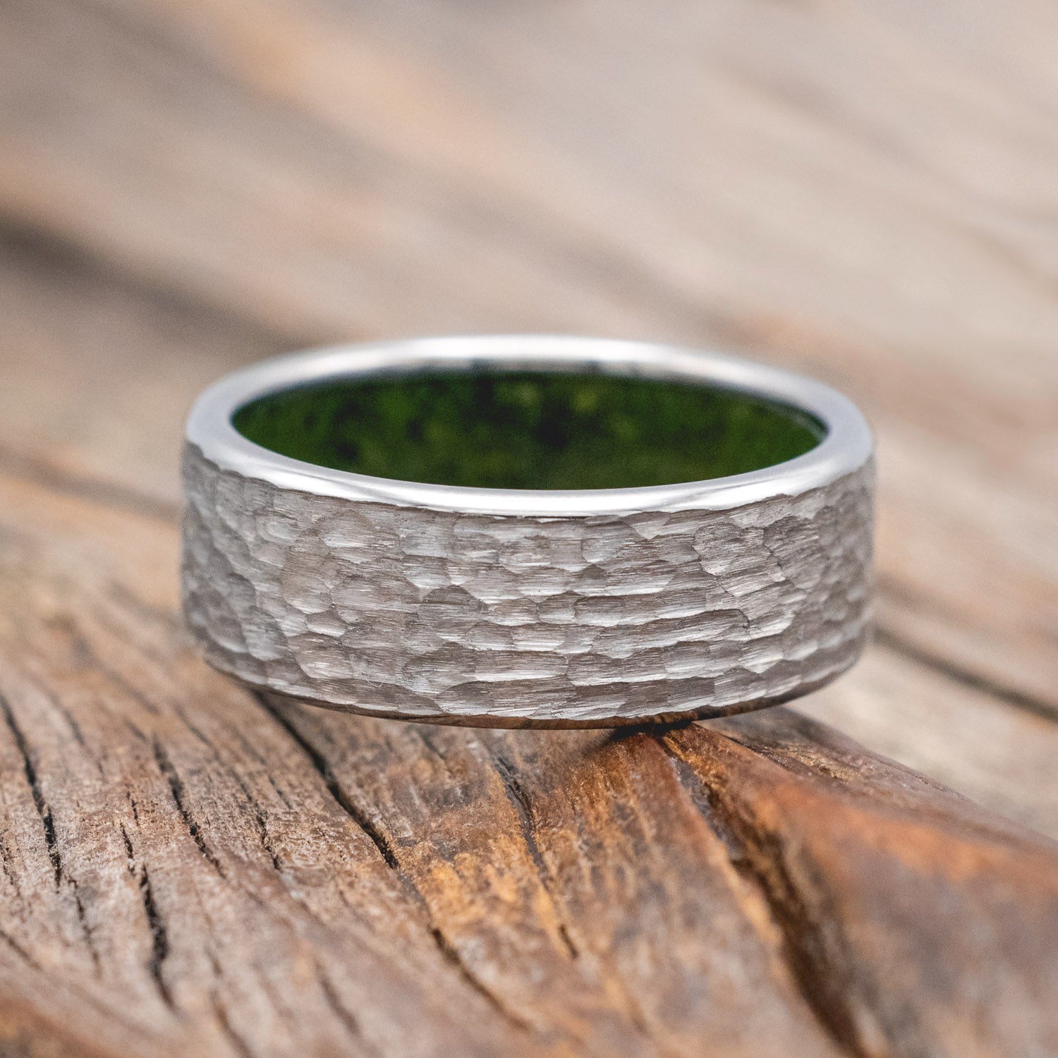 LINED WEDDING BAND WITH A CUSTOM FINISH-Staghead Designs