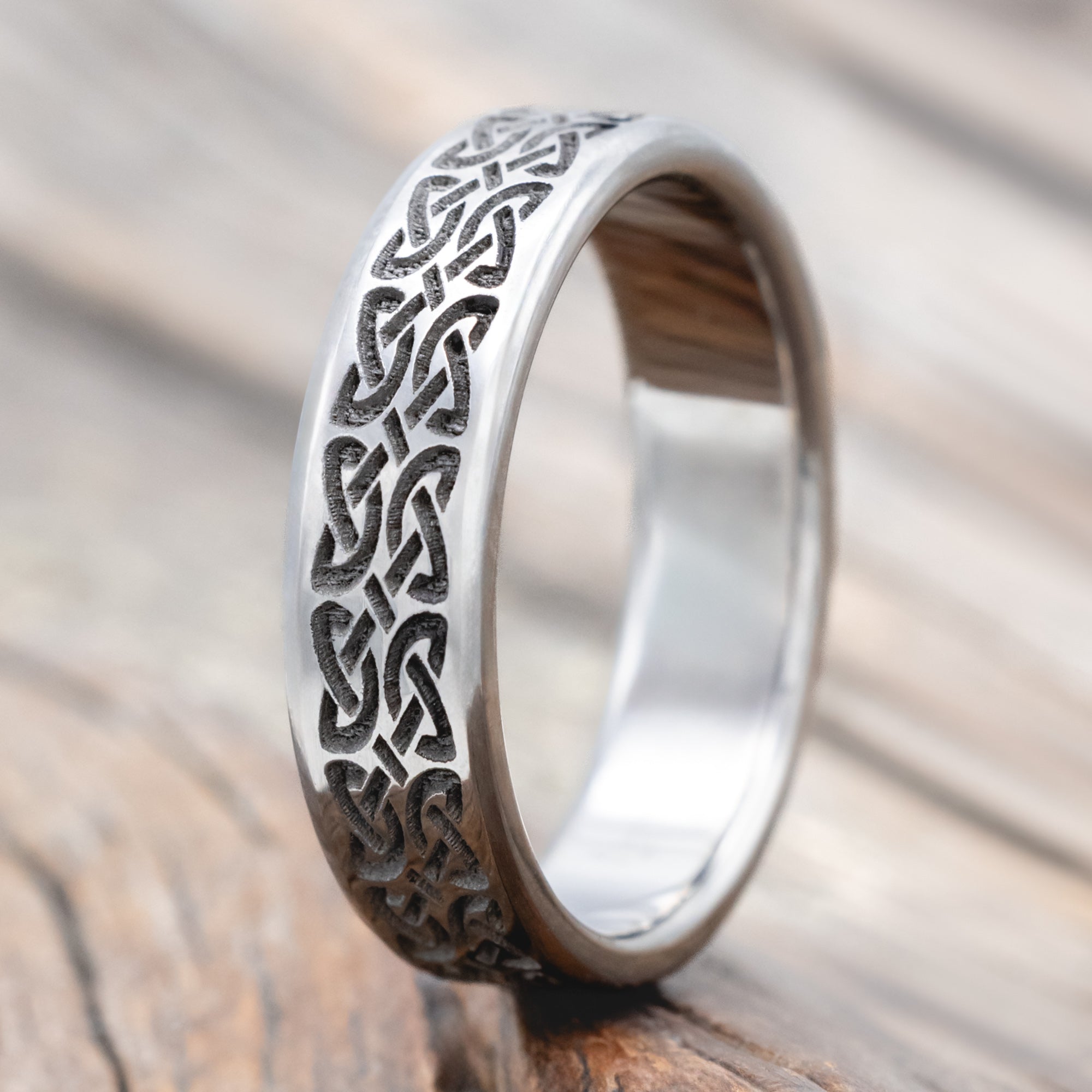 MATCHING SET OF CELTIC LOVE KNOT WEDDING BANDS-Staghead Designs