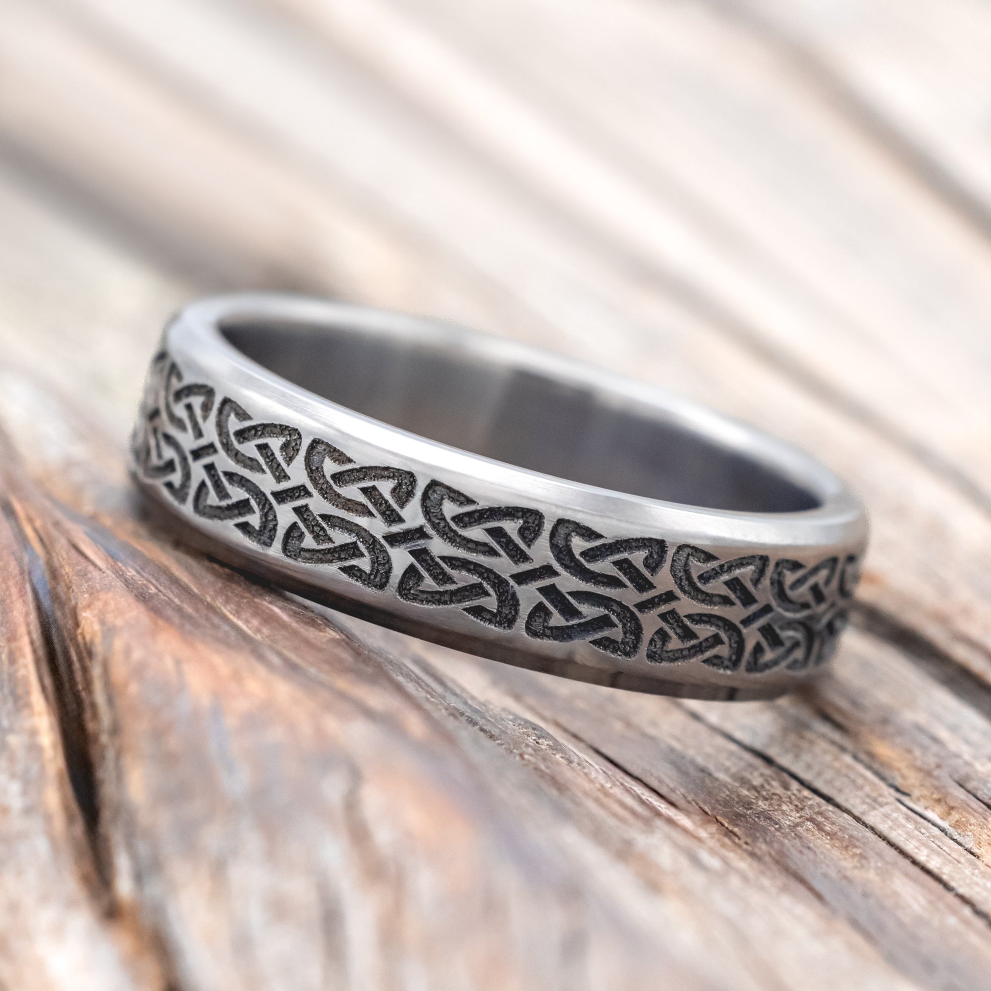 MATCHING SET OF CELTIC LOVE KNOT WEDDING BANDS-Staghead Designs