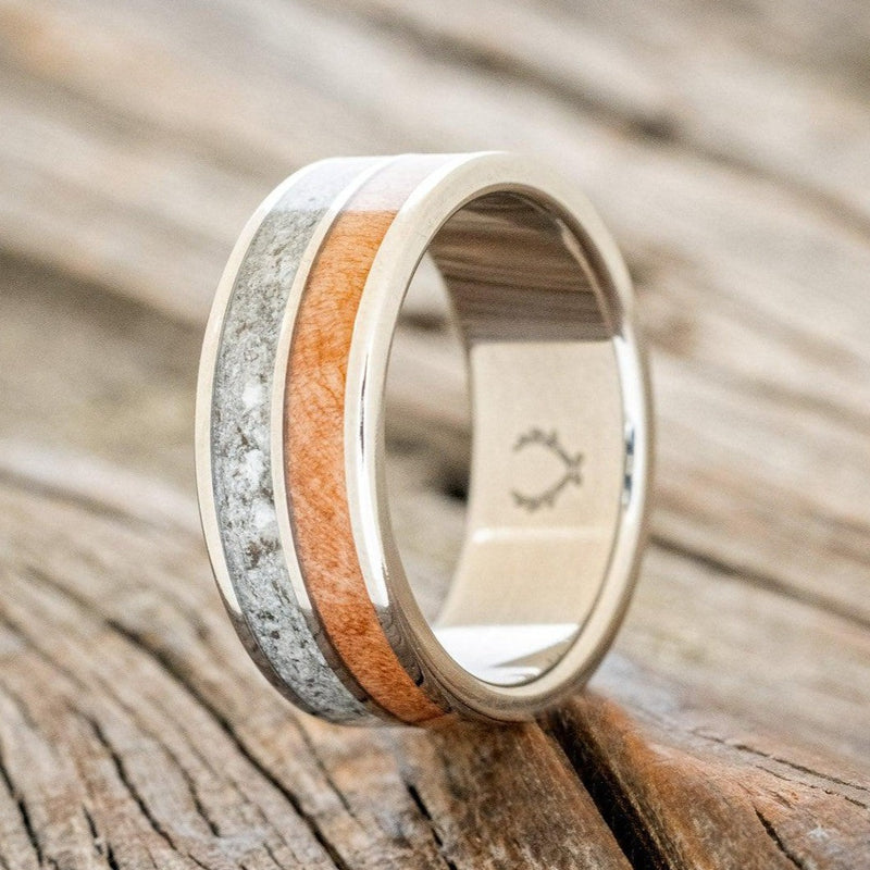 "DYAD" - REDWOOD & GRANITE WEDDING BAND-1