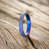 MATCHING FIRE-TREATED TITANIUM RINGS WITH DISTRESSED FINISH-5