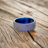 MATCHING FIRE-TREATED TITANIUM RINGS WITH DISTRESSED FINISH-4