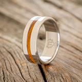 "NIRVANA" - CENTERED INLAY WEDDING BAND-Staghead Designs