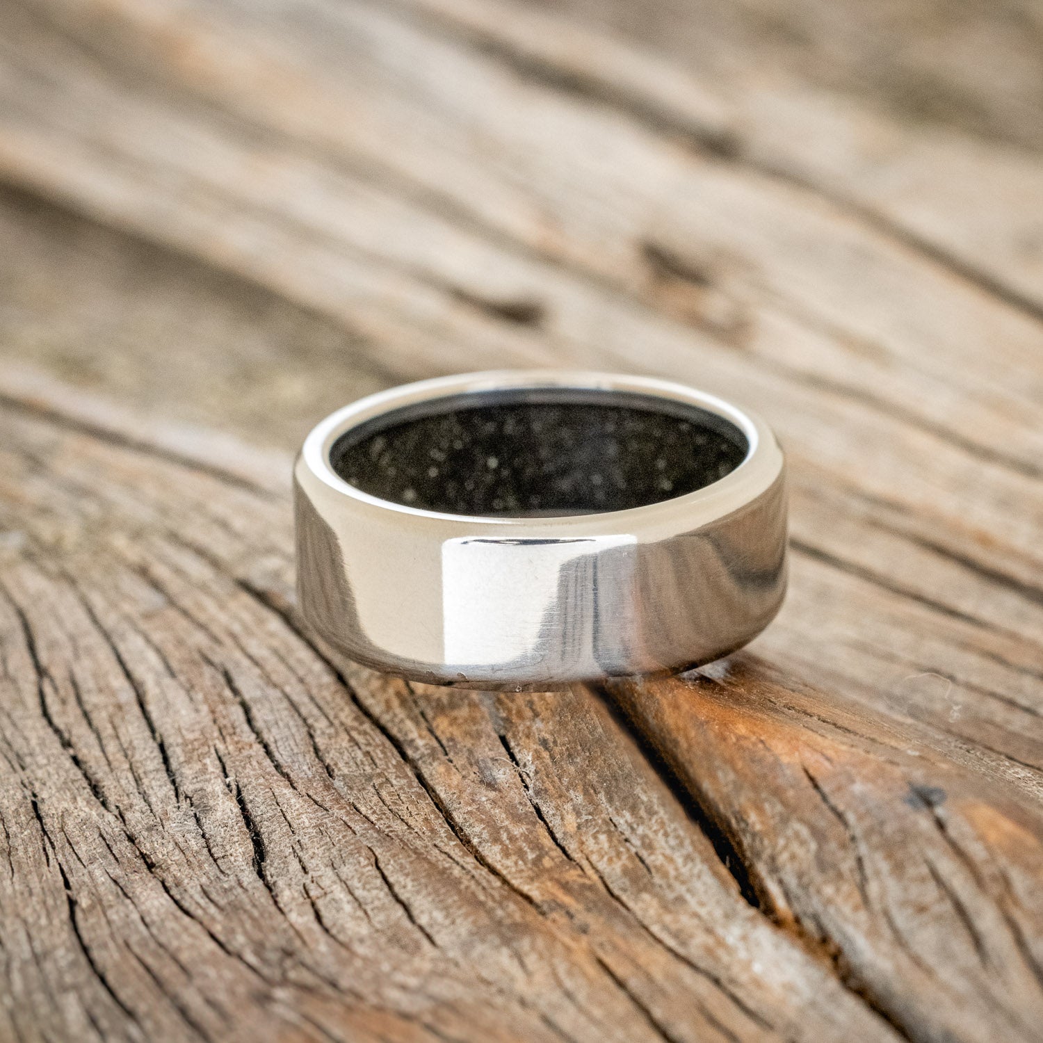 PYRITE LINED WEDDING BAND-4