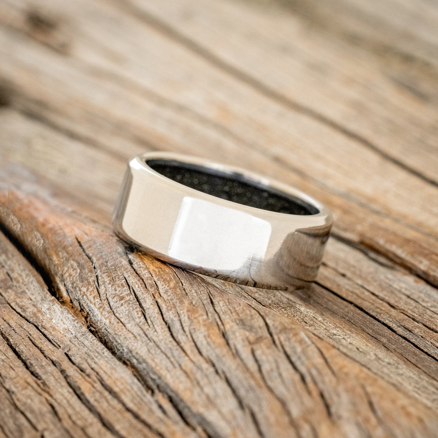 PYRITE LINED WEDDING BAND-6