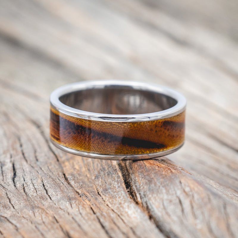 "RAINIER" - BURNT HEDGE WOOD WEDDING RING-Staghead Designs