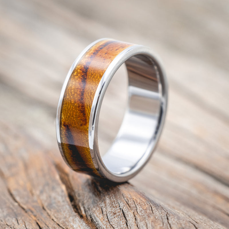 "RAINIER" - BURNT HEDGE WOOD WEDDING RING-Staghead Designs