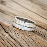 "RAINIER" - ELK ANTLER & CAMO WEDDING BAND - READY TO SHIP-2