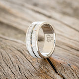 "RAINIER" - ELK ANTLER & CAMO WEDDING BAND - READY TO SHIP-1