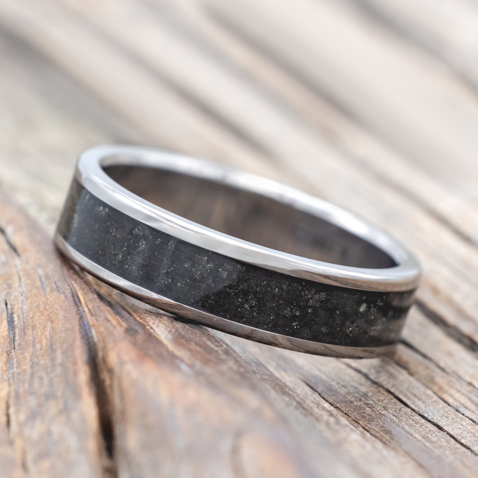 "RAINIER" - MATCHING SET OF PYRITE WEDDING BANDS-Staghead Designs