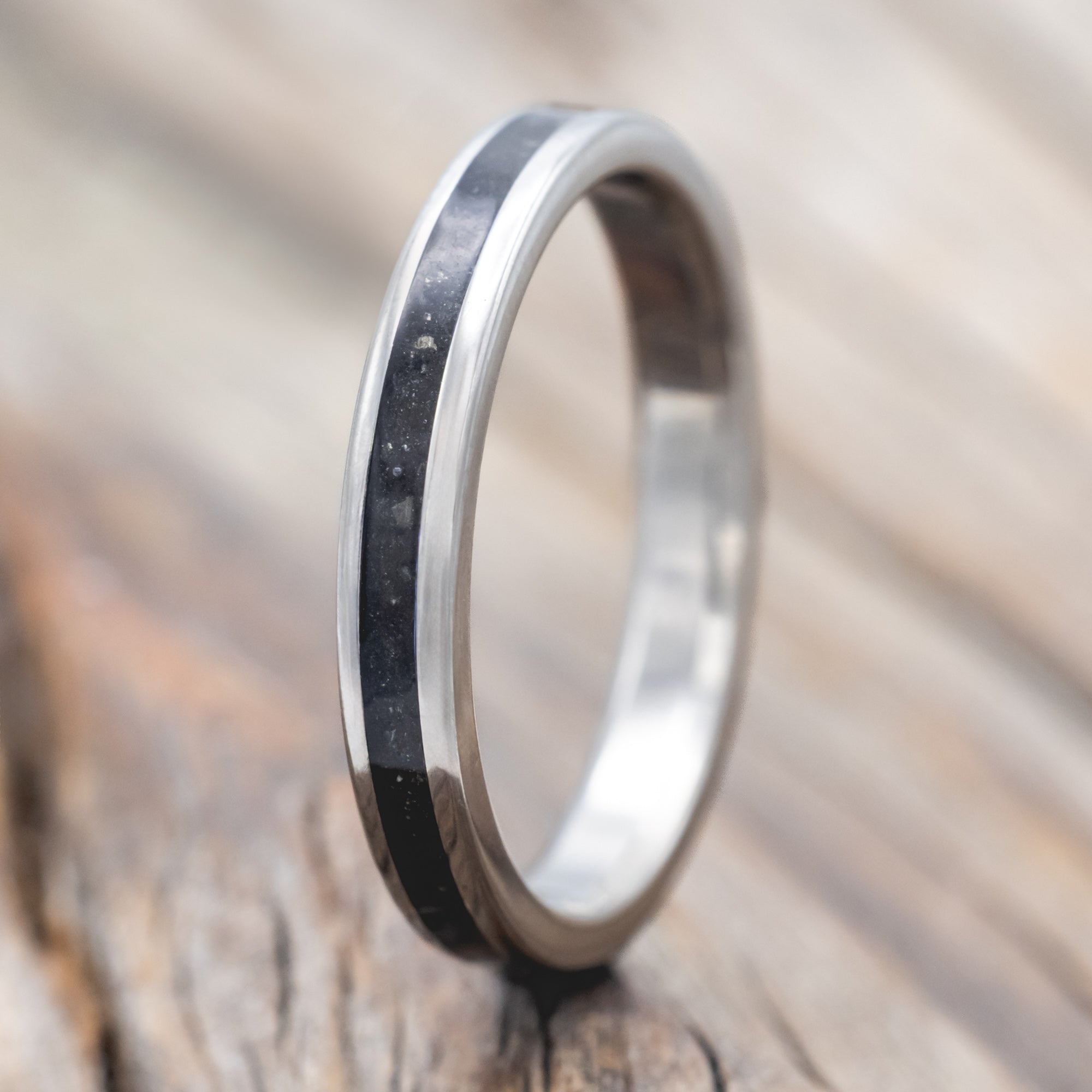 "RAINIER" - MATCHING SET OF PYRITE WEDDING BANDS-Staghead Designs