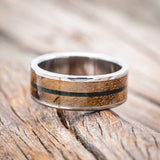 "RAINIER" - MOSS & SPALTED MAPLE WOOD WEDDING RING