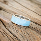 "RAINIER" - TURQUOISE WEDDING BAND - TITANIUM - SIZE 11-2