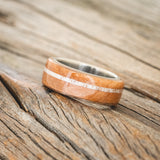 "REMMY" - REDWOOD & ANTLER WEDDING BAND