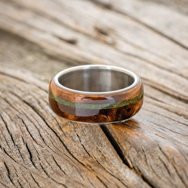 CUSTOM INVOICE FOR ORDER # 86750 - "REMMY" - REDWOOD & MOSS WEDDING RING-3