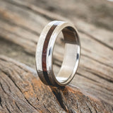 "VERTIGO" - HAMMERED PADAUK WEDDING BAND-1