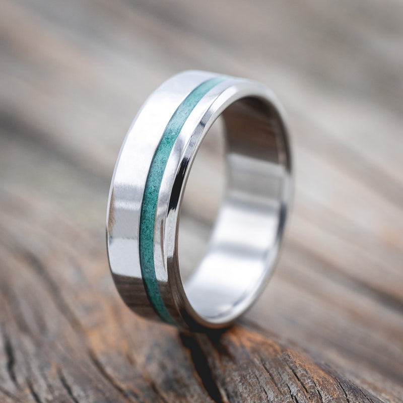 "VERTIGO" - MALACHITE WEDDING RING-Staghead Designs