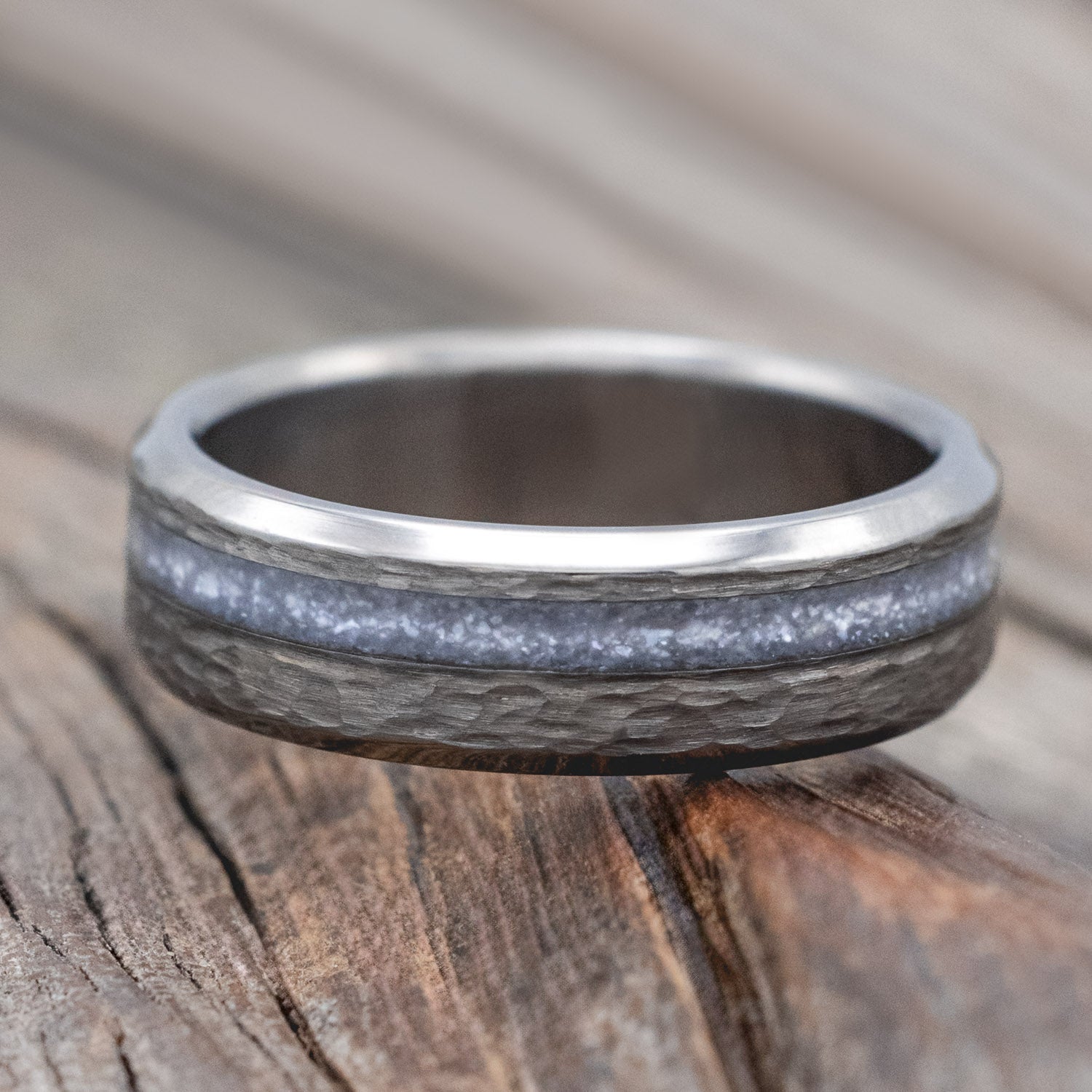 "VERTIGO" - DIAMOND DUST WEDDING RING WITH CUSTOM FINISH