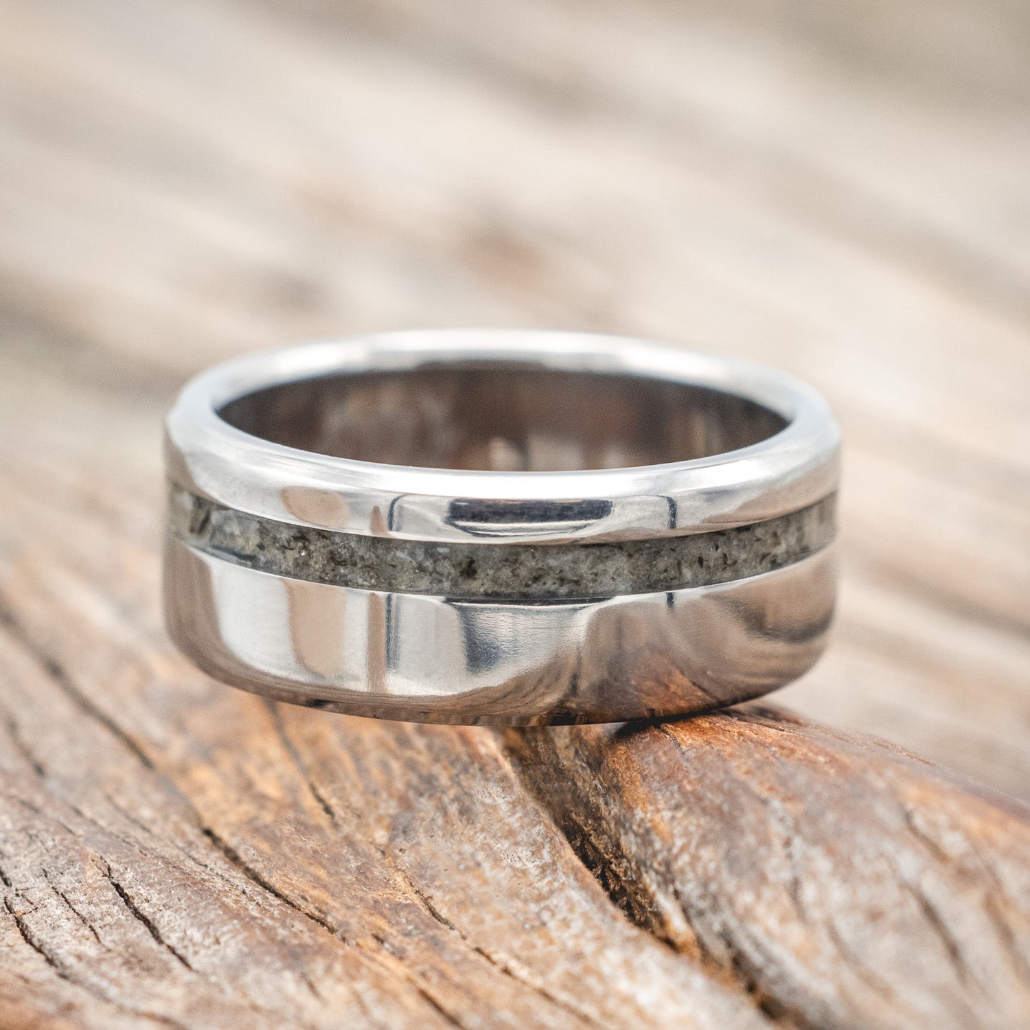 "VERTIGO" - MATCHING SET OF MOONSTONE WEDDING BANDS-Staghead Designs