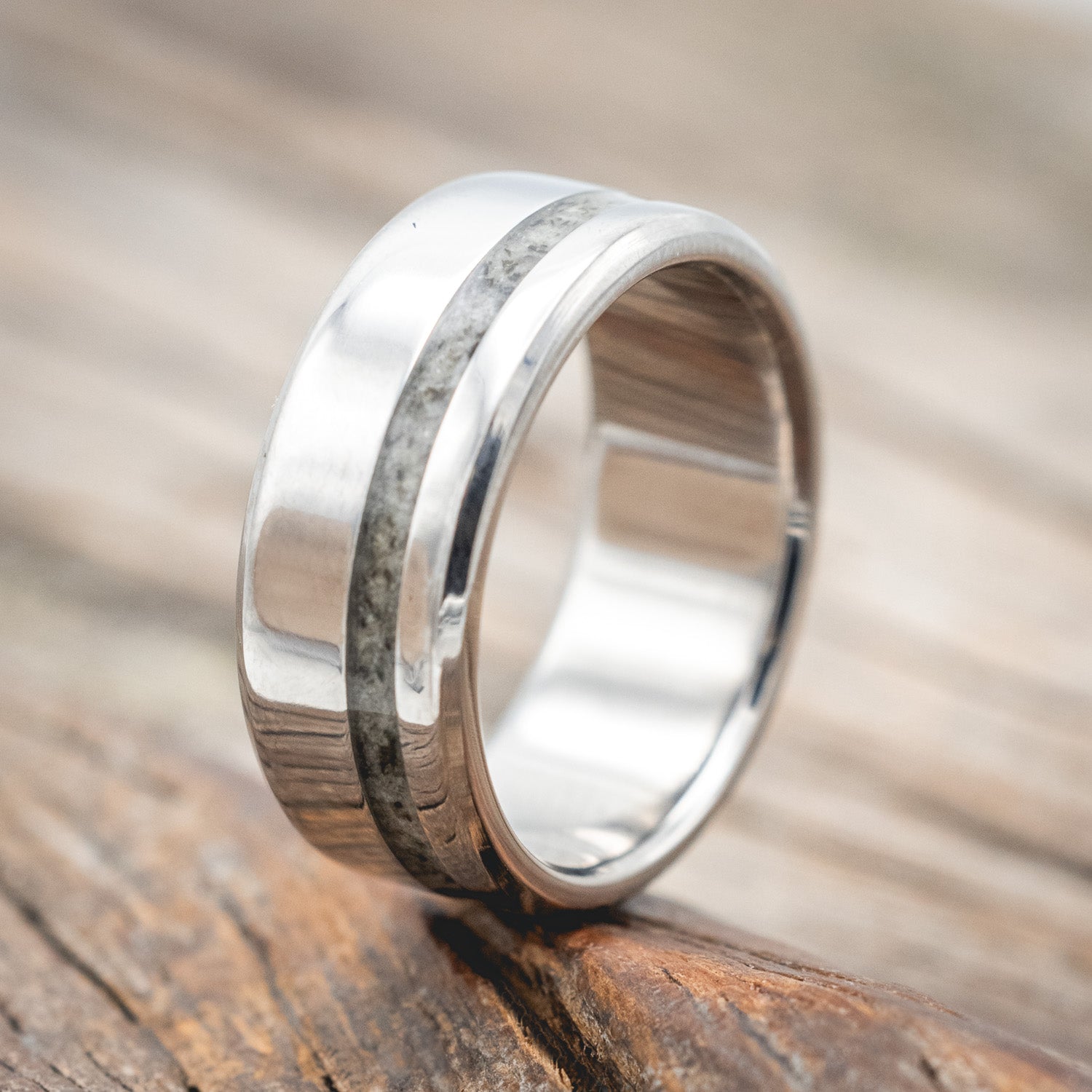 "VERTIGO" - MATCHING SET OF MOONSTONE WEDDING BANDS-Staghead Designs
