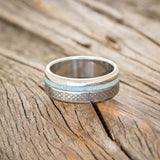 "VERTIGO" - CELTIC SAILOR'S KNOT ENGRAVED WITH TURQUOISE & OPAL MIX WEDDING RING-3