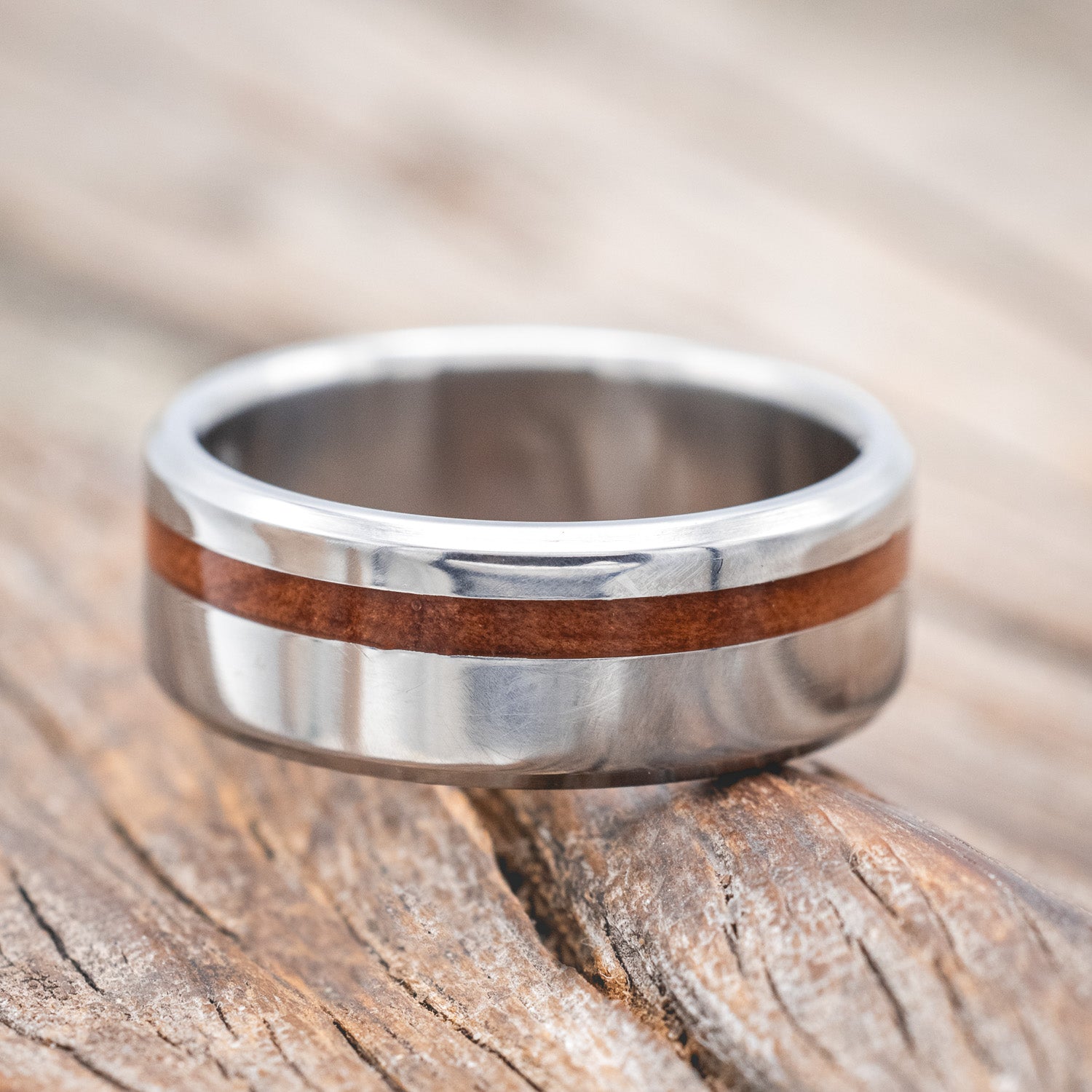 "VERTIGO" - REDWOOD WEDDING RING-Staghead Designs