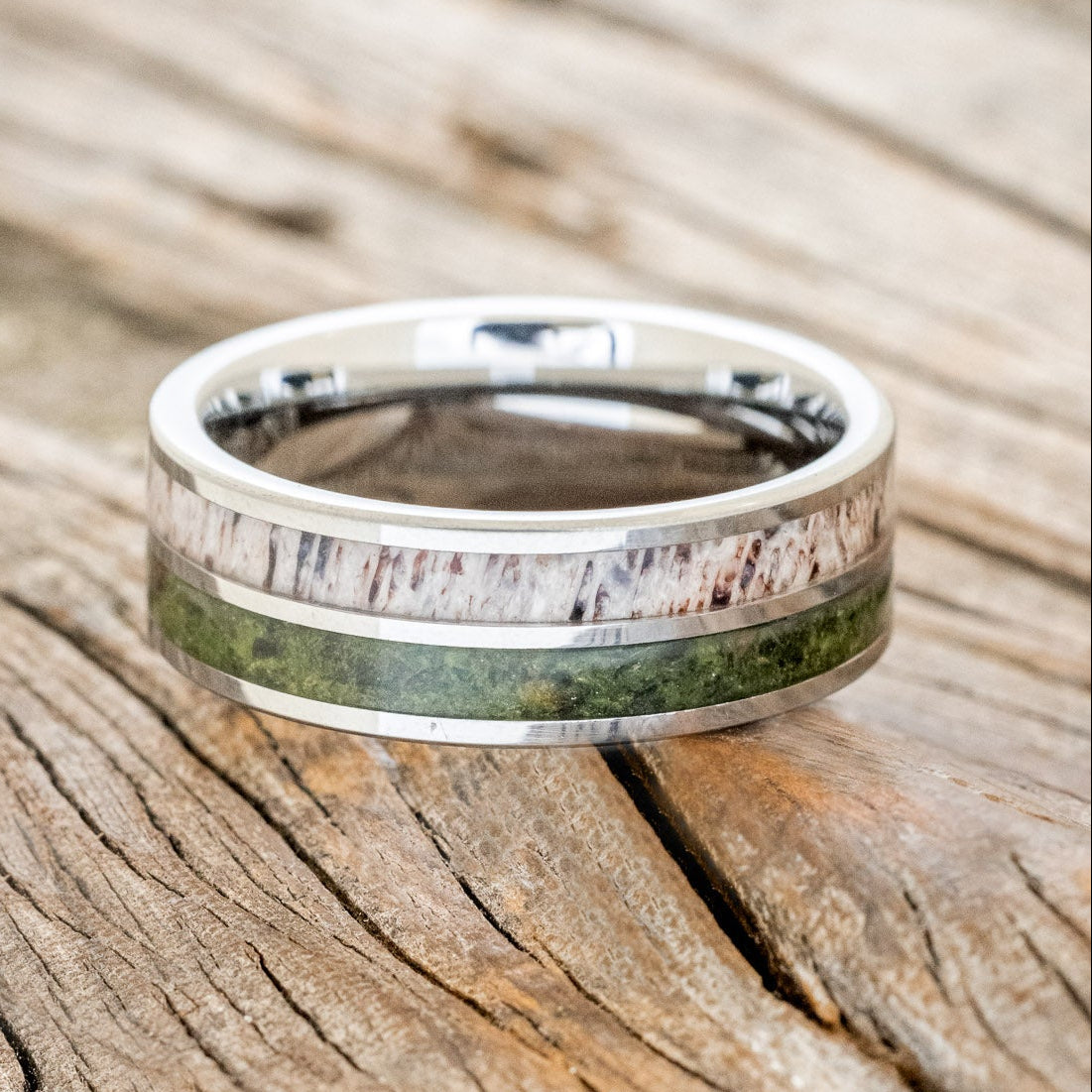 "DYAD" - MOSS & ANTLER WEDDING BAND-6