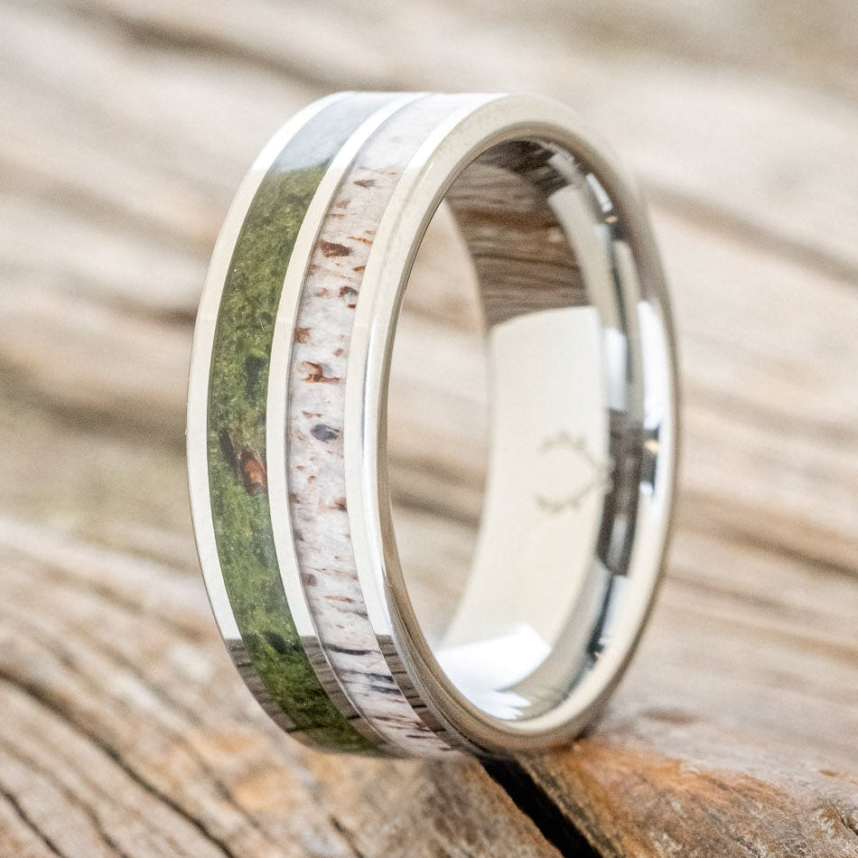 "DYAD" - MOSS & ANTLER WEDDING BAND-4