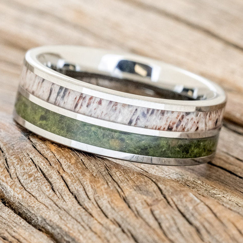 "DYAD" - MOSS & ANTLER WEDDING BAND-5
