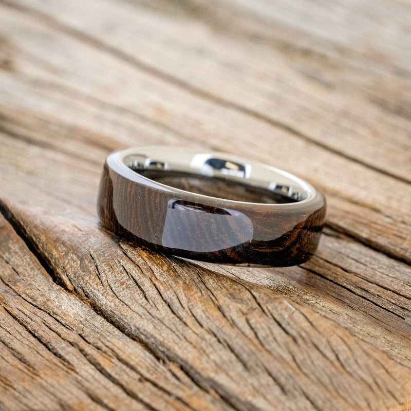 "HAVEN" - WENGE WOOD WEDDING BAND - READY TO SHIP-5