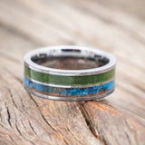 "DYAD" - MOSS & PATINA COPPER WEDDING BAND-Staghead Designs