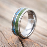 "DYAD" - MOSS & PATINA COPPER WEDDING BAND-Staghead Designs