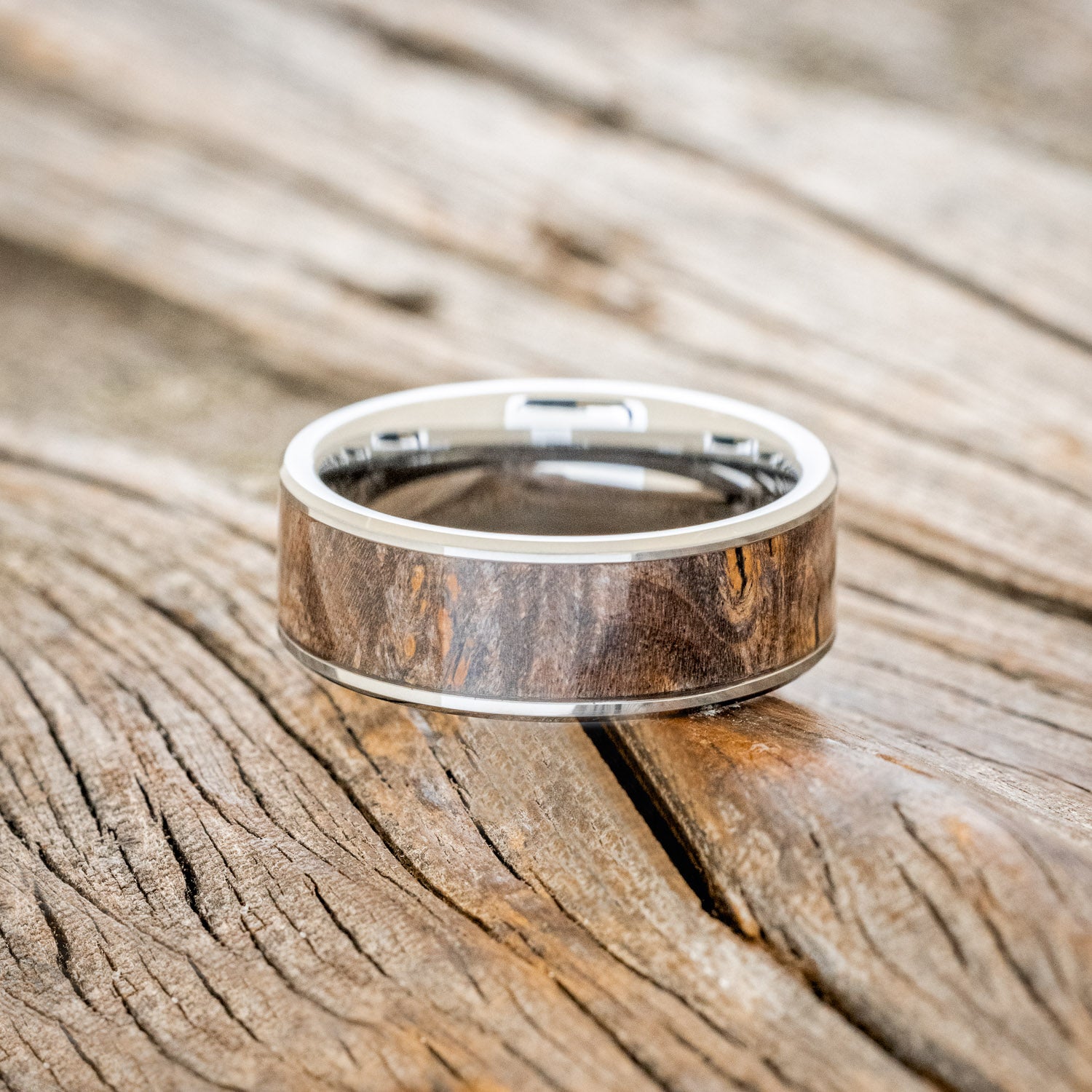"RAINIER" - DARK MAPLE WOOD WEDDING RING-6