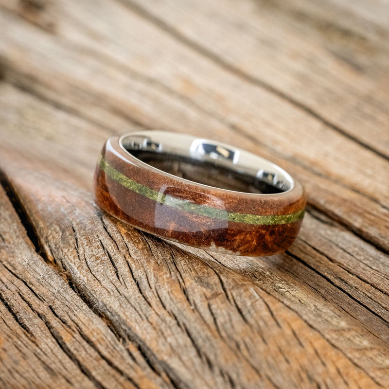 CUSTOM INVOICE FOR ORDER # 86750 - "REMMY" - REDWOOD & MOSS WEDDING RING-5