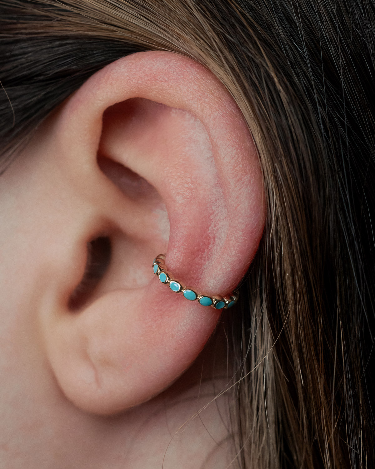 TURQUOISE ENAMEL CUFF-Staghead Designs