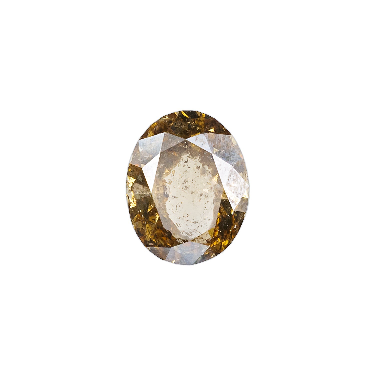 "VERAISON" - OVAL BRILLIANT CUT CHAMPAGNE SALT & PEPPER DIAMOND-1