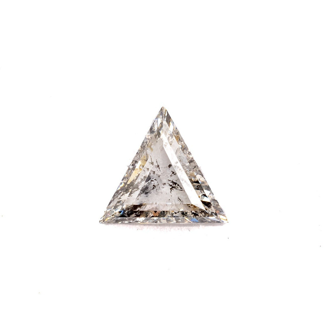 "VÉRONIQUE" - TRIANGLE DOUBLE-CUT SALT & PEPPER DIAMOND-1