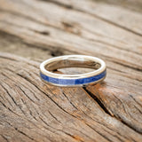 "PERENNA" - LAPIS LAZULI 14K GOLD STACKING BAND-6