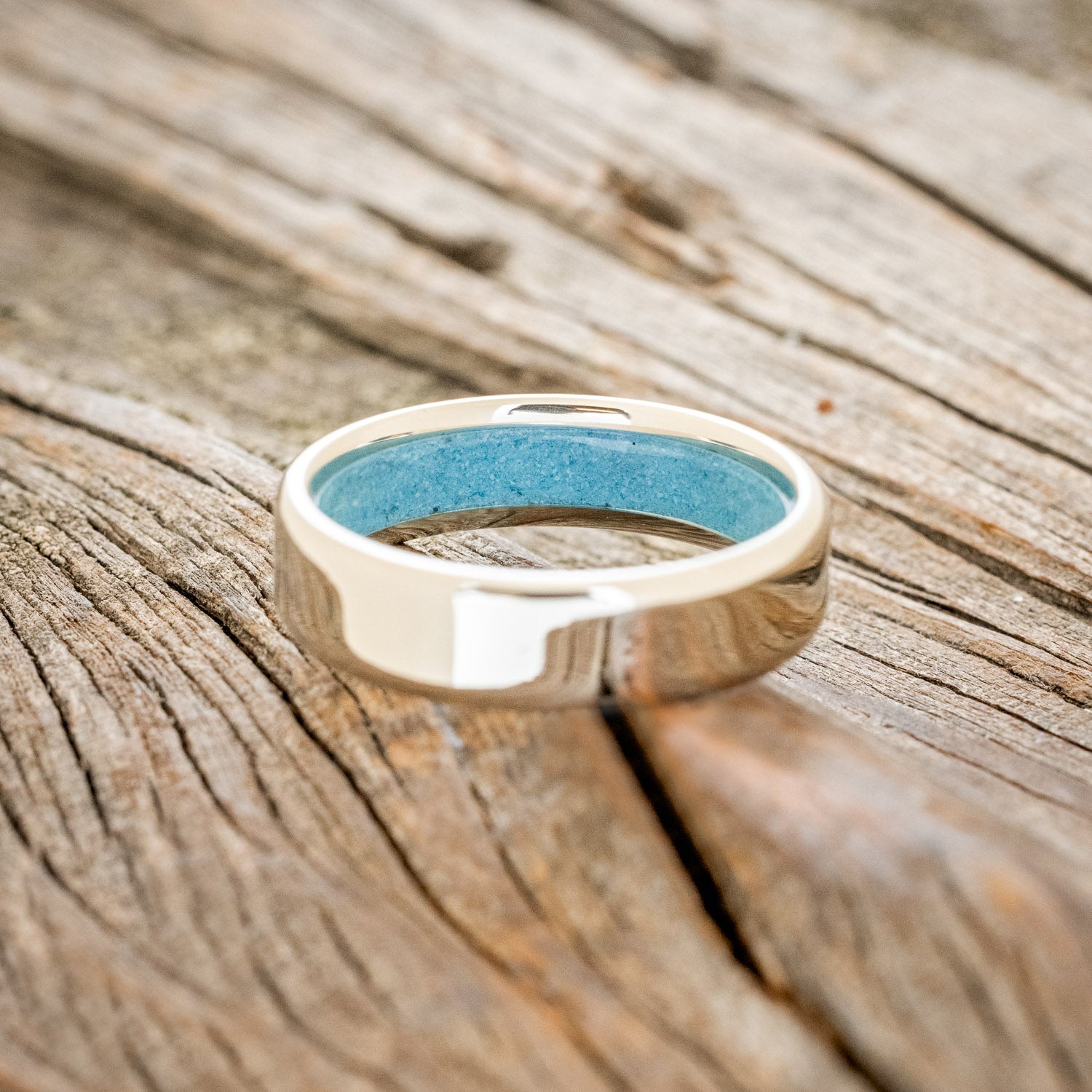 TURQUOISE LINED WEDDING BAND-14