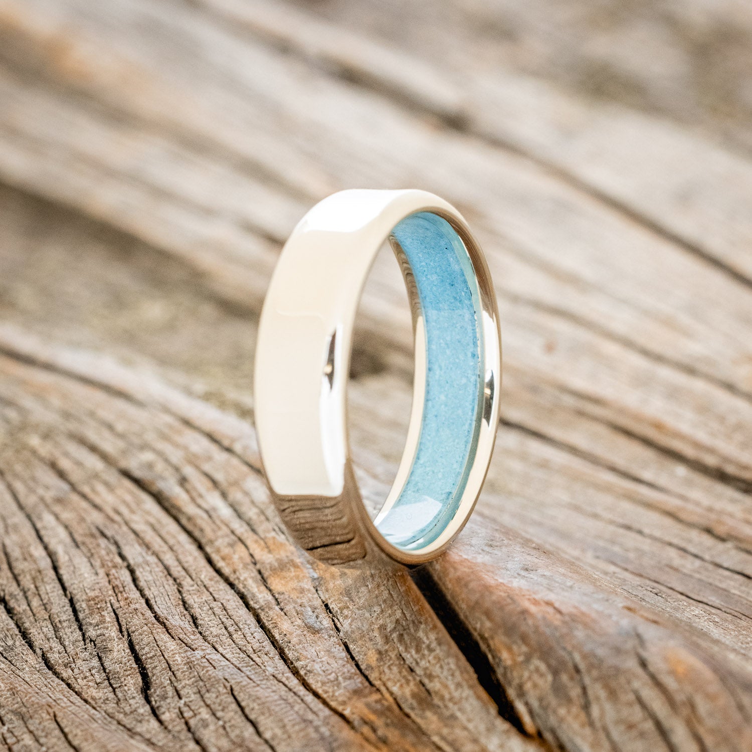 TURQUOISE LINED WEDDING BAND-12