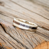 "VERTIGO" - OFFSET KOA WOOD WEDDING BAND-11